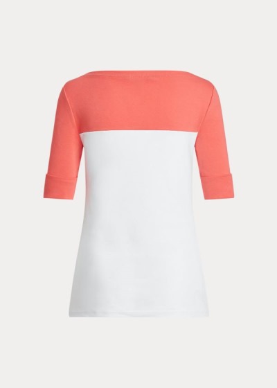 Ralph Lauren Two-Tone Boatneck Top Dame Danmark (BUIXV9864)